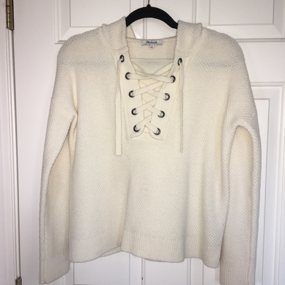 SOLD // madwell creme sweater!!
